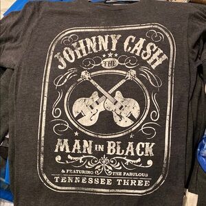 Black Long Sleeve Tee with Vintage Design